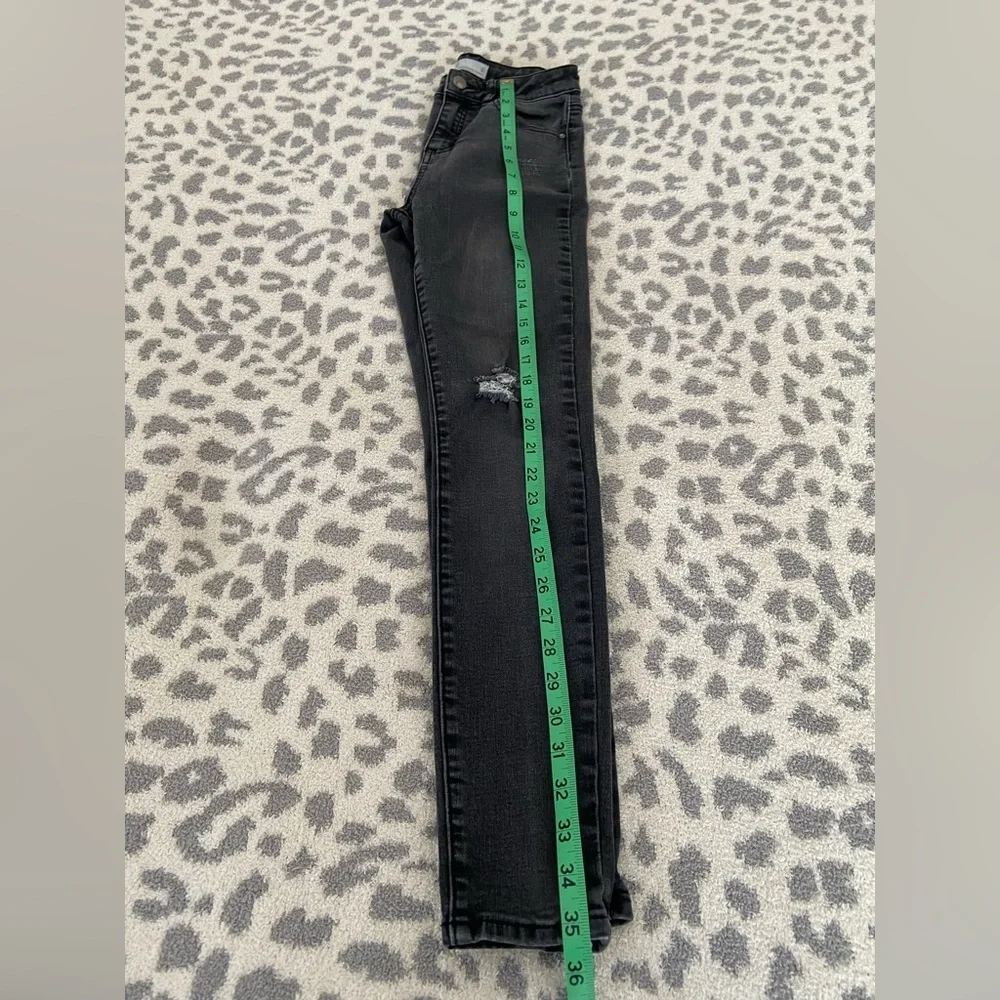 RSQ GIRLS SUPER HIGH RISE JEGGINGS IN WASHED BLACK SIZE 12